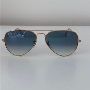 Gold and Light Blue Ray-Ban